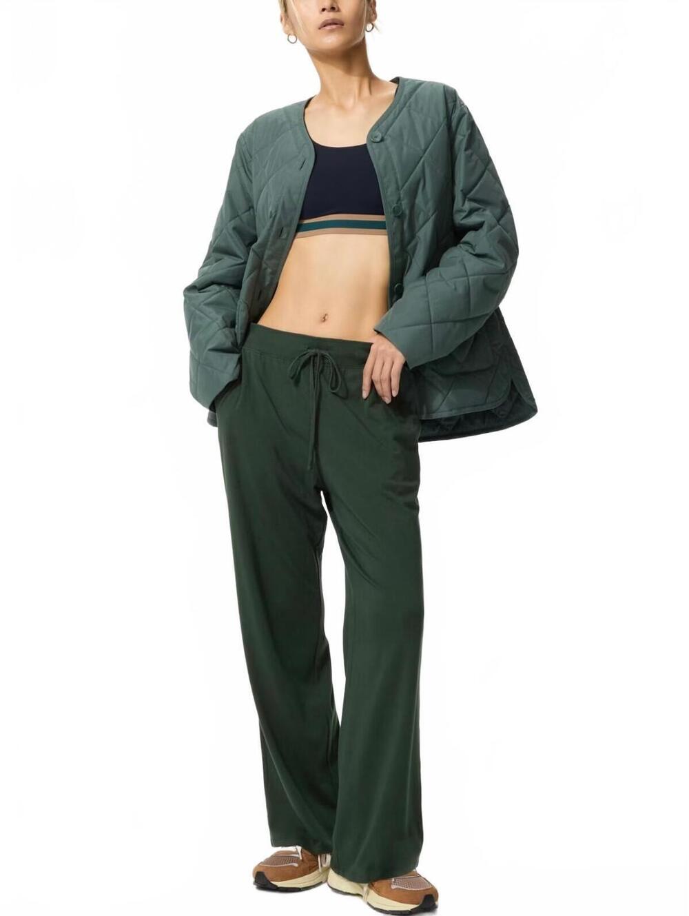 Uniqlo Stretch Jersey Easy Pants NWT Green Small